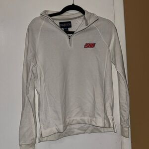 Sacred Heart University Quarter Zip In white